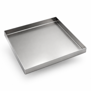 Lehnert Bodenschutzwanne Aschewanne 3mm Edelstahl Ma&szlig;e 450x450mm f&uuml;r Feuertonne