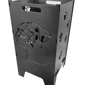Feuertonne Boxer 74cm aus 3mm Stahlblech personalisiert