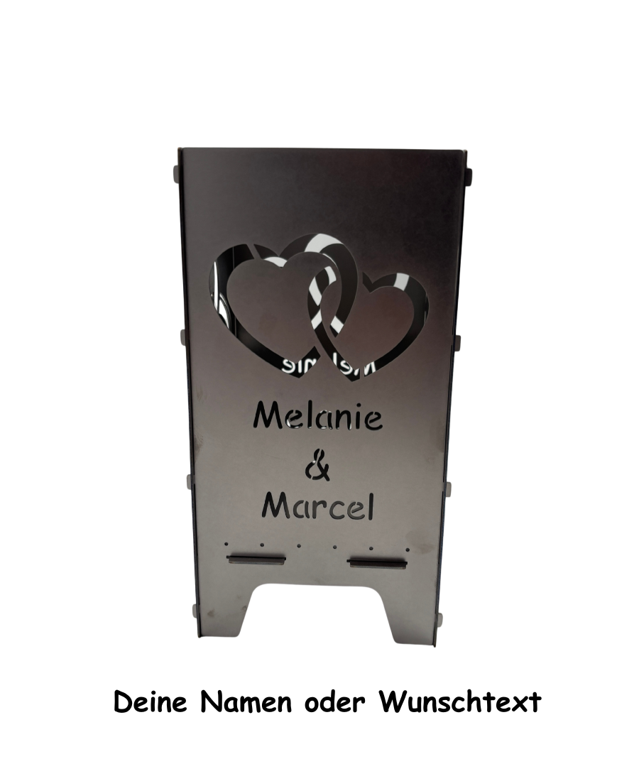 Feuertonne Hochzeit aus Edelstahl 20cm personalisierbar – Bild 6