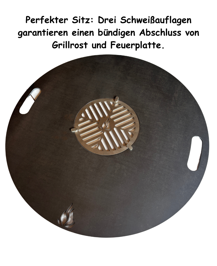Lehnert Grilleinsatz Ø 20cm aus 4mm Edelstahl für Feuerplatte – Bild 3