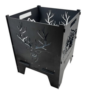 Feuertonne Hirsch 49cm aus 3mm Stahlblech